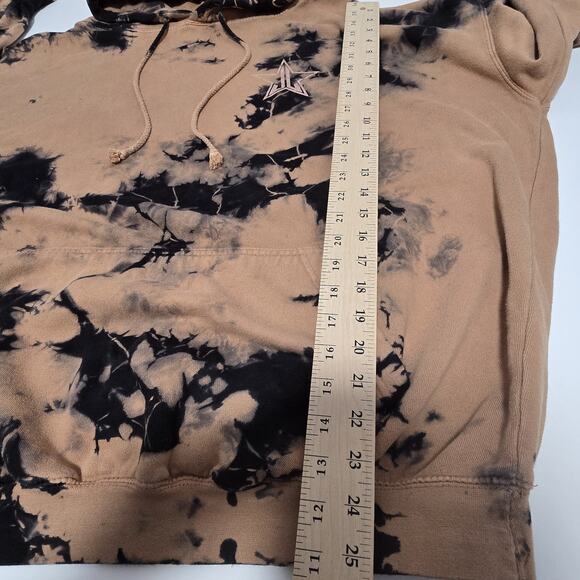 Jeffree Star Cosmetics Hoodie Size Large Tie-Dye Tan Beige Black Sweatshirt 3XL - Picture 7 of 10
